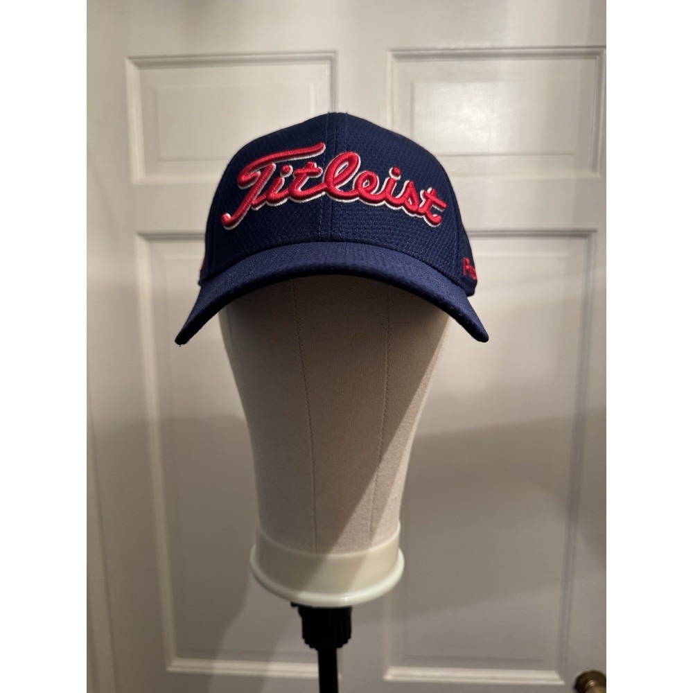 Titleist Golf Hat Cap Mens L/XL Blue Pro V1 Footjoy Relaxed Fit Mesh Breathable